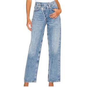 Agolde Criss Cross High Waist Relaxed Fit Blue Jeans sz 29